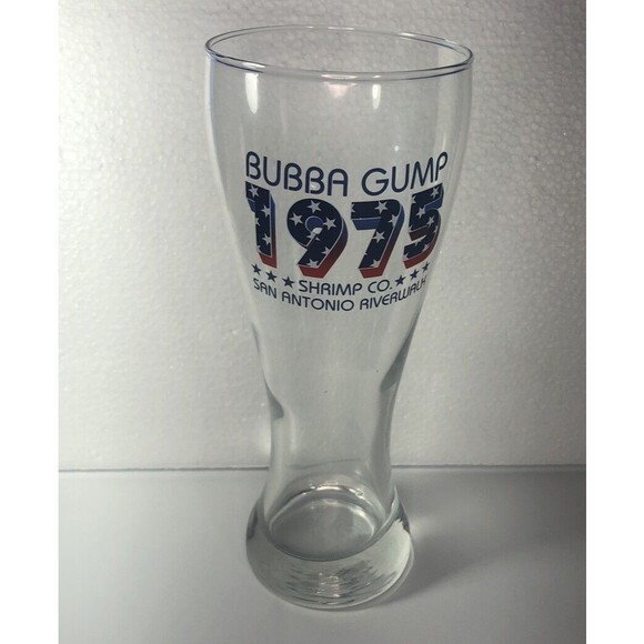 1975 Bubba Gump  Shrimp Co Beer Glass Tall Pilsner 20oz San Antonio Riverwalk - Picture 2 of 5